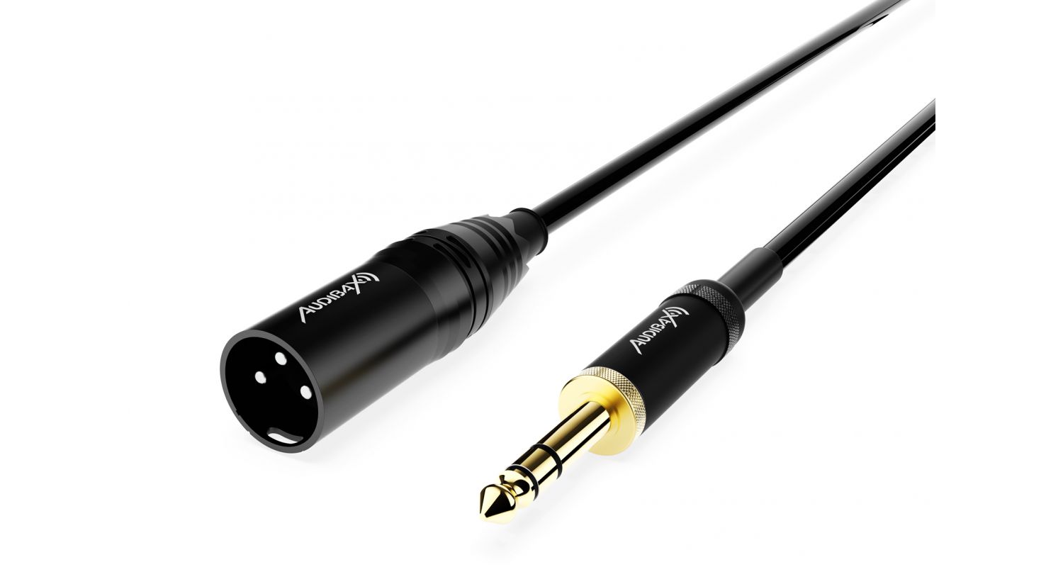 Audibax Evolution Cable XLR Macho a Jack Balanceado Negro